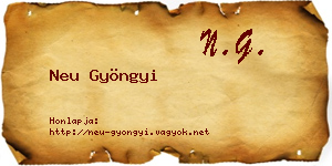 Neu Gyöngyi névjegykártya